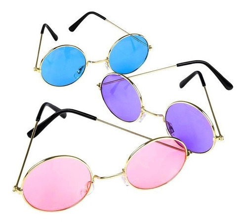 Lentes De John Lennon Redondos Colores Fiesta 12 Piezas