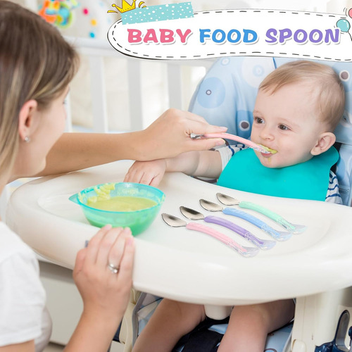 Cuchara De Silicona Multicolor Para Bebés