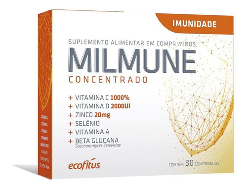 Milmune Concentrado Com 30 Comprimidos Ecofitus Sabor Sem sabor