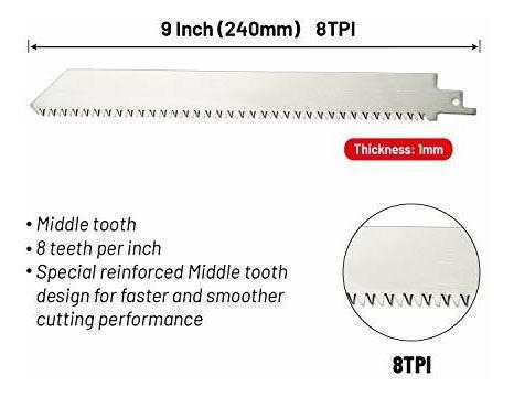 Hoja Sierra Reciproca Acero Inoxidable Para Cortar 5
