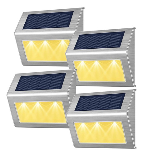 Foco Reflector Solar Maxwell Led Exterior Pared Set De 4