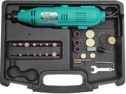 Imagen 7 de 10 de Minitorno Mini Torno 40 Pzs Uso Profesional Proskit Pt-5501i Potente Herramienta Multiuso Con Accesorios Y Kit Completo
