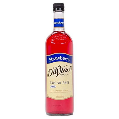 Da Vinci Gourmet Fresa Jarabe De AzĂșcar Libre, 750 Ml Con Sp
