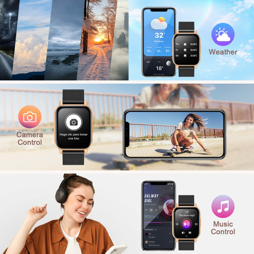 Smartwatch Impermeable Con Llamadas Por Bluetooth P/mujer