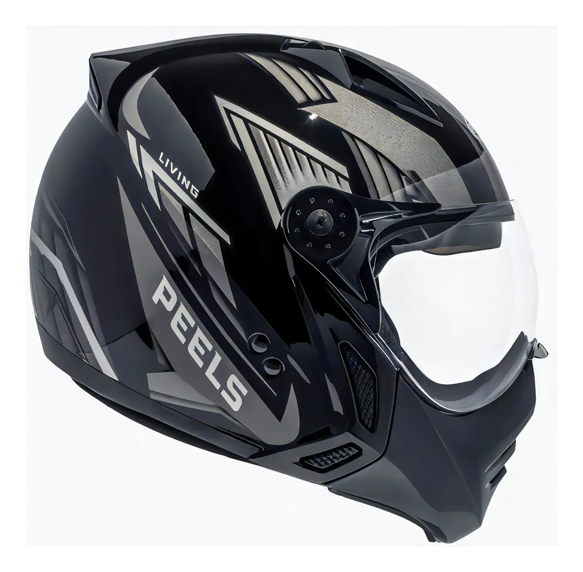 Capacete Moto Peels Mirage Living Cor Preto com Grafite Tamanho do capacete 61