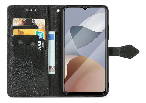 Funda Tipo Cartera Para Zte Blade A54, De Piel Sintética, Con Forma De Mandala, Magnética, Con Ranuras Para Tarjetas, Correa De Mano, Soporte