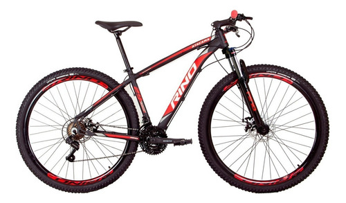 Bicicleta Aro 29 Rino Freio Hidraulico + Altus 24v Cor Preto/vermelho Tamanho Do Quadro 15