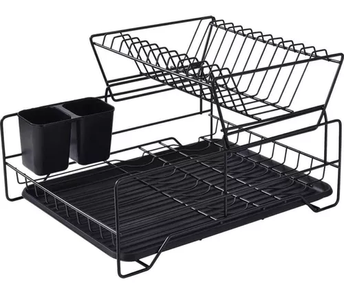 Secaplatos Escurridor Metalico Rack Premium - Sheshu Home Color Negro