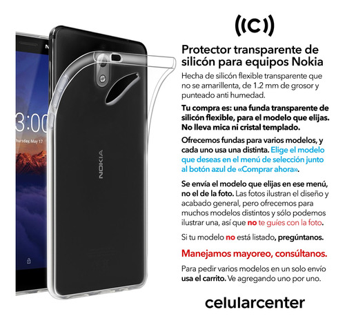 Funda Silicón Para Nokia 7.2 7.1 6.2 6.1 5.4 5.1 4.2 3.4 2.3