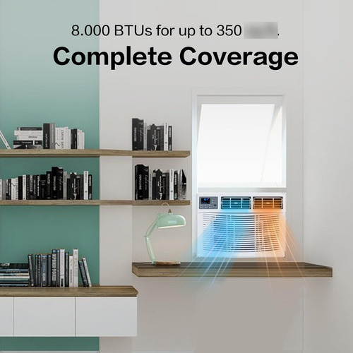 Aire Acondicionado 8000 Btu 4 En 1 Con Control Remoto Blanco