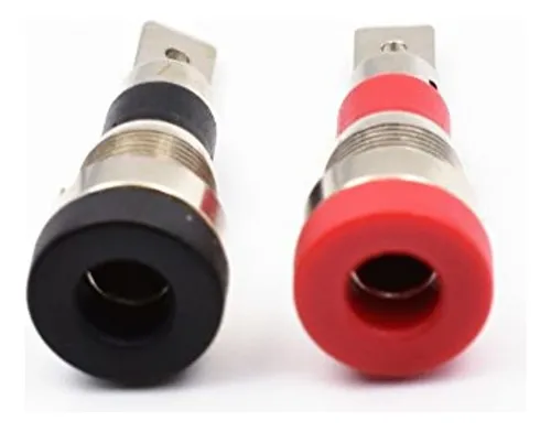 10 Piezas Negro Y Rojo 4 Mm Banana Jack Socket Hembra Adapta