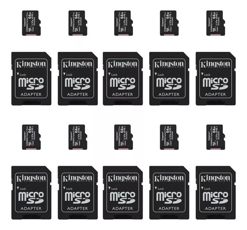 Kit De 100 Tarjetas De Memoria Kingston 64gb Sdcs2 Canvas