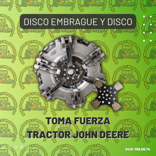 Disco Embrague Y Disco Toma Fuerza Tractor John Deere