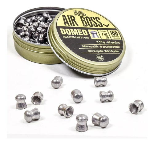 Balines Apolo Air Boss Domed Cal 7,62mm -49gr X100u