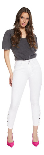 Jeans Mujer Blanco Amalia Original Talla 46