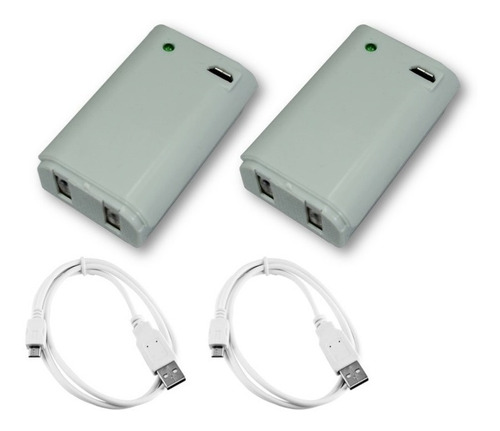 2 Baterias Recargables Para Control Xbox 360 Con Cable Usb