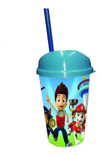 Vaso Pitillo Paw Patrol X 12 Sorpresa Piñata Regalo Fiesta