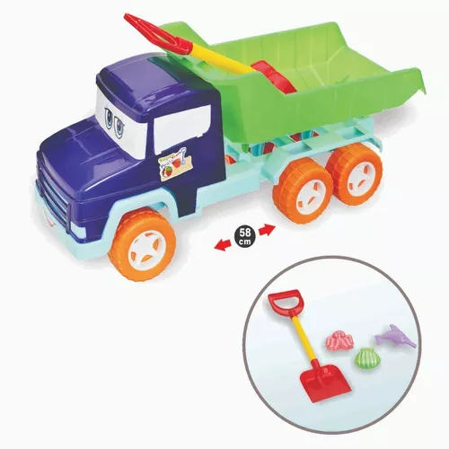 Brinquedo Super Truck Praia Caminhão Caçamba Tamanho Grande - Lojas Monte  Cristo