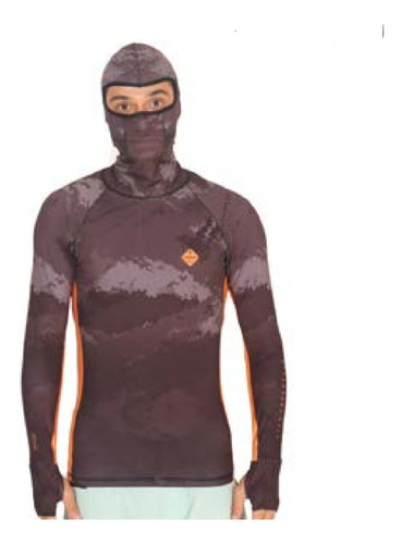 Camiseta Surf Lycra Com Capuz Proteção Solar Pena Surf