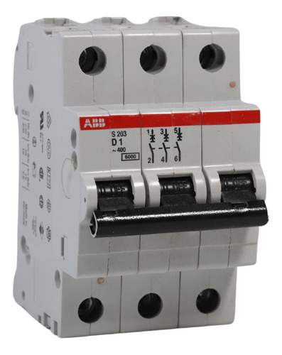 Abb Interruptor Automático S203-d1 Curva Tipo D 3p 1a