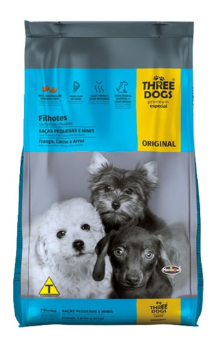 Three Dogs Original Cachorros Razas Peq/min 3kg
