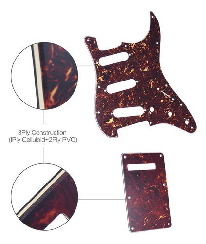 Guitarra Pick Guard Back Stratocaster, 20 Unidades