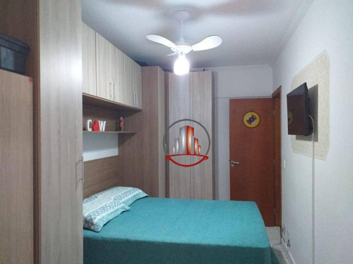 Apartamento Com 1 Dormitório À Venda, 57 M² Por R$ 215.000,00 - Vila Guilhermina - Praia Grande/sp - Ap1848