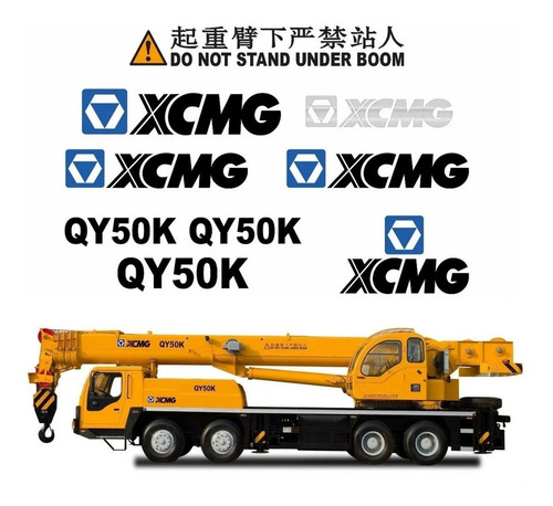 Kit Adesivo Guindaste Para Xcmg Qy50k 19972 Cor Preto