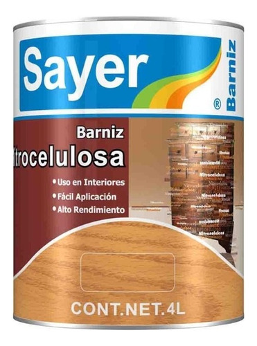 Primer Nitrolaca Color Blanco 4 Litros Sayer Pn-0010.40