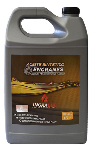 Aceite Sintético Para Reductor De Velocidad Iso Vg 320 Galón