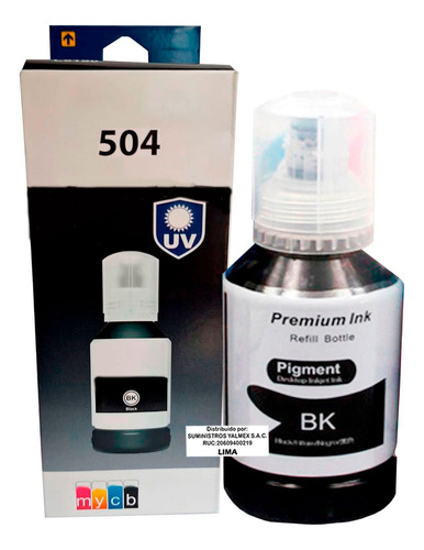 Tinta Compatible 504 Negro Para Epson 127ml 