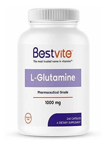 L-glutamina 1000mg (240 Caps) - Libre De Gluten Y Omg