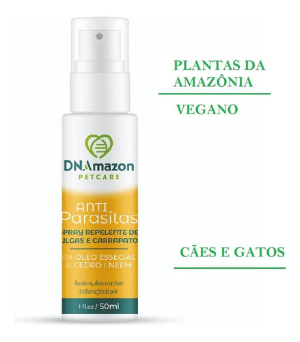 Spray Para Pulga  Carrapato 100% Vegano  Natural Para Pets