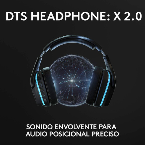 Imagen 3 de 10 de Diadema Gamer Inalámbrica 7.1 Logitech G935 / Rgb Lightsync