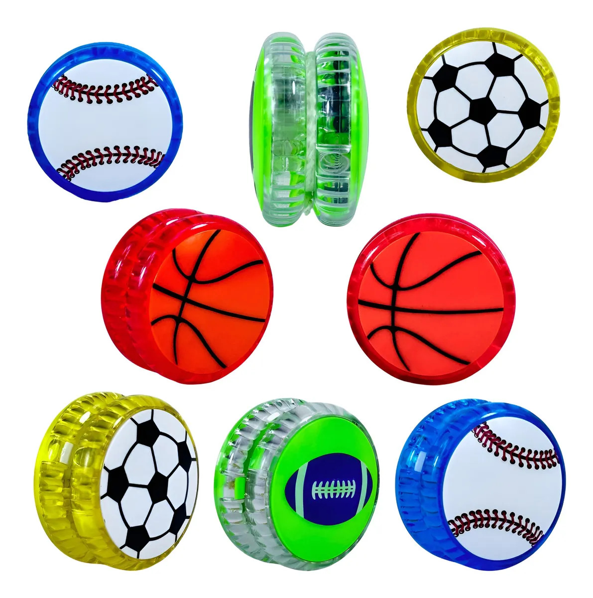 Kit 12 Io-io (ioio,yo-yo) Infantil Com Led Caixa Com 12 Yoyo Cor Bola