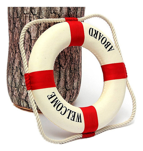 2 Anillos Salvavidas Náuticos De Espuma Aboard Para Colgar E