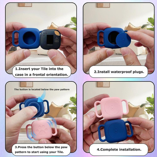 Funda De Silicona For Mascotas Fortile Mate Tracker, 3 Unid