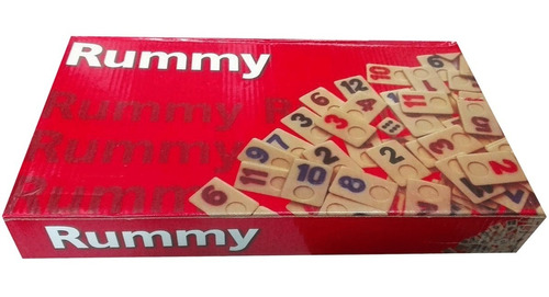 Juego De Mesa: Rummi Números Niños Juguetes Ref Mr-728 Rojo