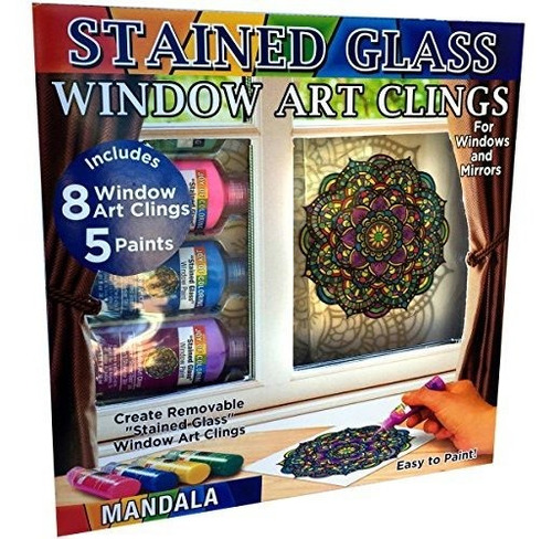 Joy Of Coloring Zorbitz, Vitral Art Arting Kit Diy, 8 Clings