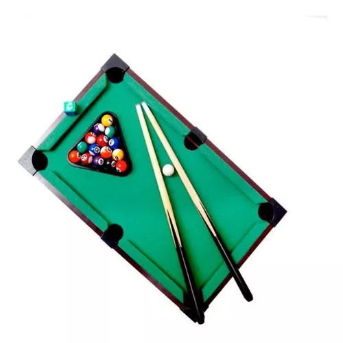 Mesa Sinuca Bilhar Snooker Infantil Brinquedo Jogar Taco (6841A