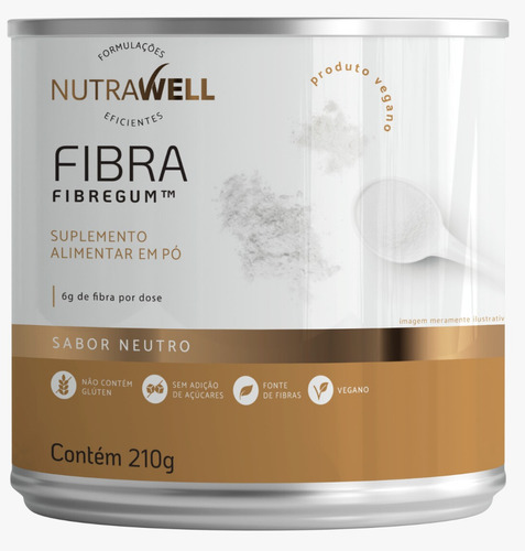 Nutrawell Fibra Fibregum Neutro 100% Vegetal 210g