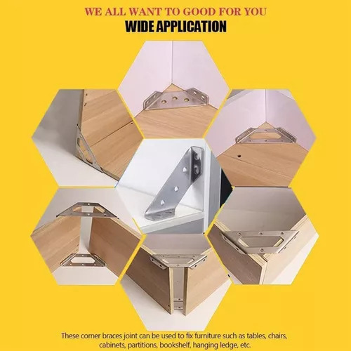Fijador De Esquina Para Muebles Con Soporte Triangular De Ac