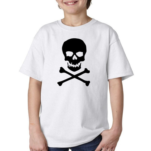 Remera De Niño Pirata Skull Calavera Md3