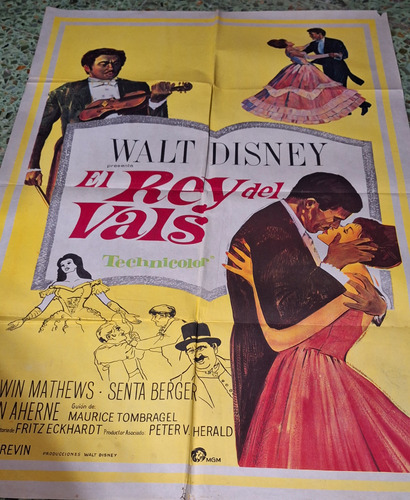 Poster El Rey Del Vals De Walt Disney Original Inedito