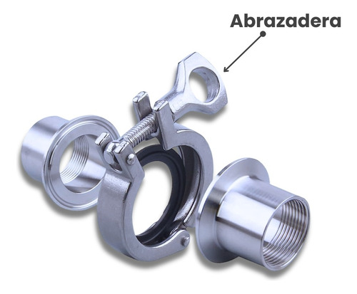 Abrazadera Acero Inoxidable - Tri Clamp 4'' Sanit | 1 Pz