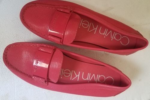 Mocasines Calvin Klein Cuero Rosados 