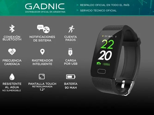 Imagen 1 de 7 de Smartband Smartwatch Gadnic Gd-210 Rel00156 Bluetooth 