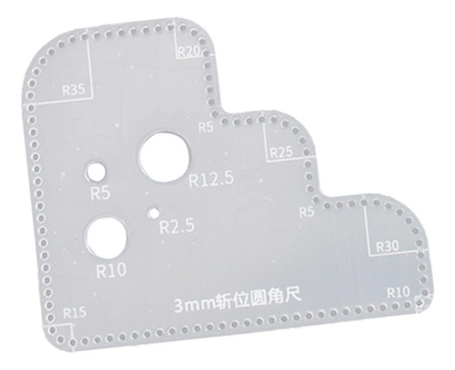 2 Plantilla De Corte De Acrílico De Cuero Reglas De 3 Mm