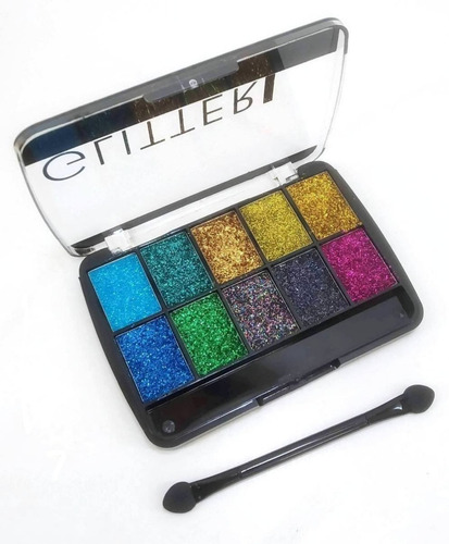 Paleta Sombras Ojos Glitter Eyeshadow Tejar Cosmetica Brillo