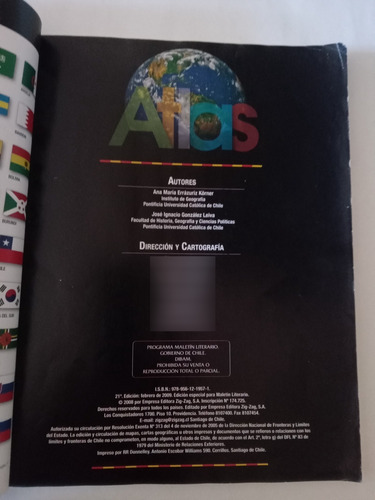 Atlas Universal. Chile Regionalizadozigzag (Usado)